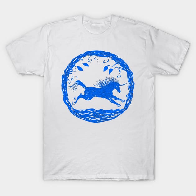 Blue Unicorn 01 T-Shirt by Condor